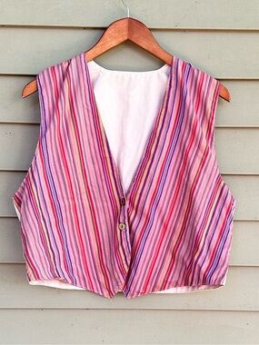 Vintage striped vest women’s large
